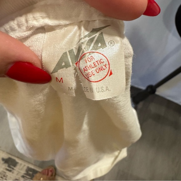 Vtg 80s Avia Faded Crop Shirt M USA Gym Beach Surf Grunge Vaporwave Skate OP 90s - Picture 6 of 7